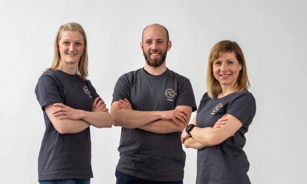 Klinikum rechts der Isar Annemarie Endner Kommunalbetreuerin von von N-ERGIE (Grünes Shirt) bei der Bandprobe ihrer Band Petra Pack.Klinikum rechts der Isar der Technischen Universität München, MRI.
Mitarbeiterportraits:
Von Links: Stefanie Willibald, Dominik Gaser, Sabine Kesting